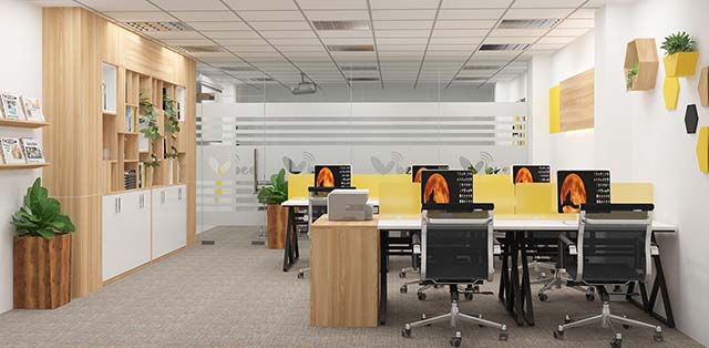 Tối ưu diện tích giúp không gian văn phòng rộng mở, thông thoáng hơn