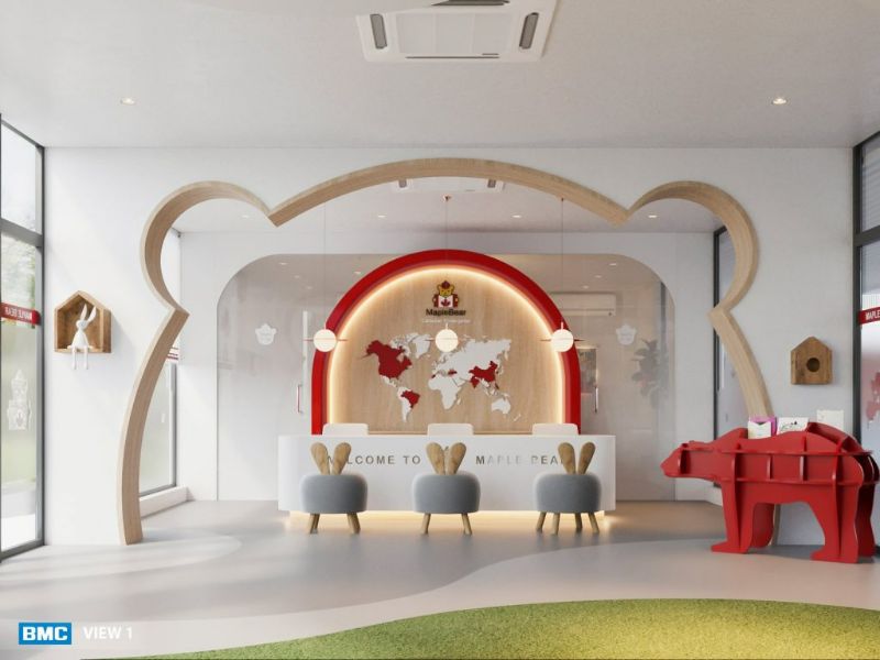 Phong cách thiết kế nội thất trường mầm non MAPLE BEAR từ sơn - Bắc Ninh
